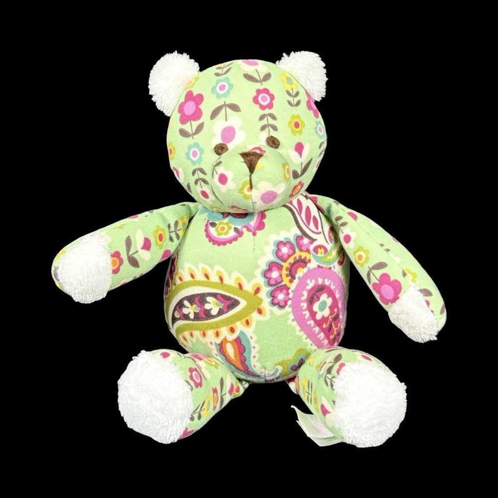 Vera Bradley Baby Floral Teddy Bear Plush 10in Tutti Frutti